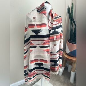 Aztec Print Scarf Wrap Accessory O/S